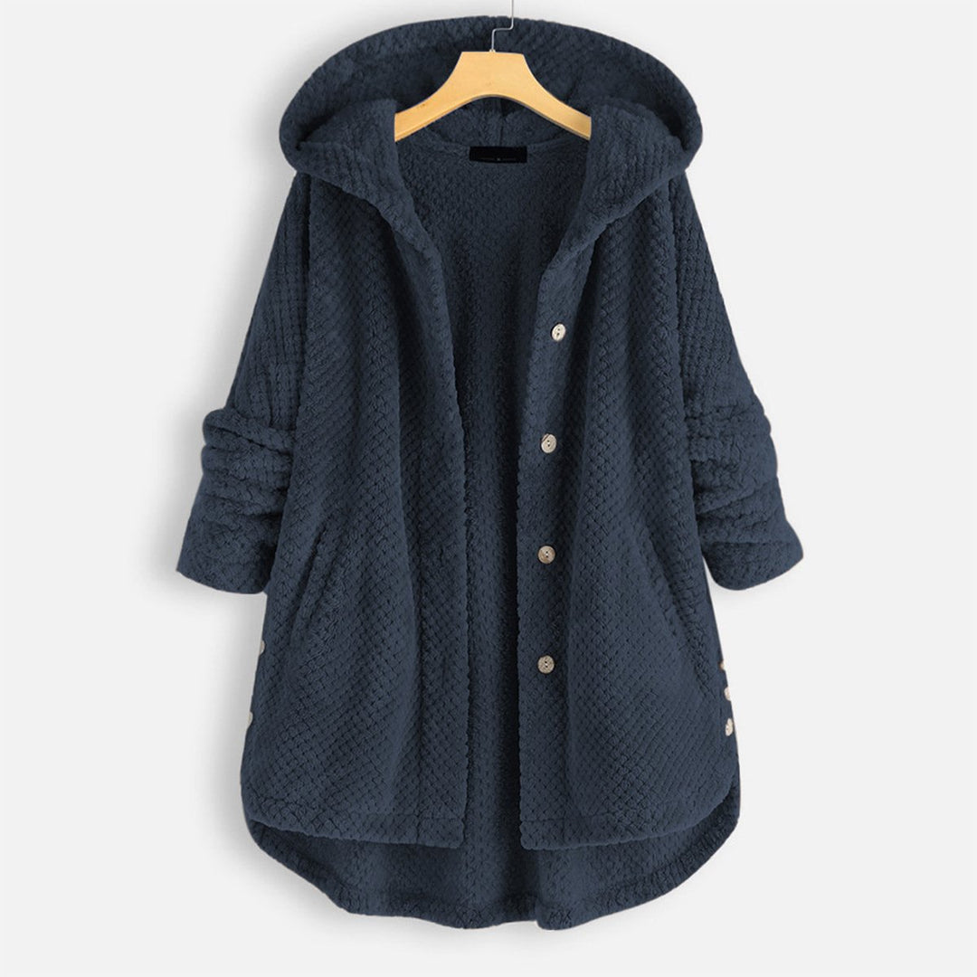 Izzy - Half-Length Fleece Jacket with Reversible Hood