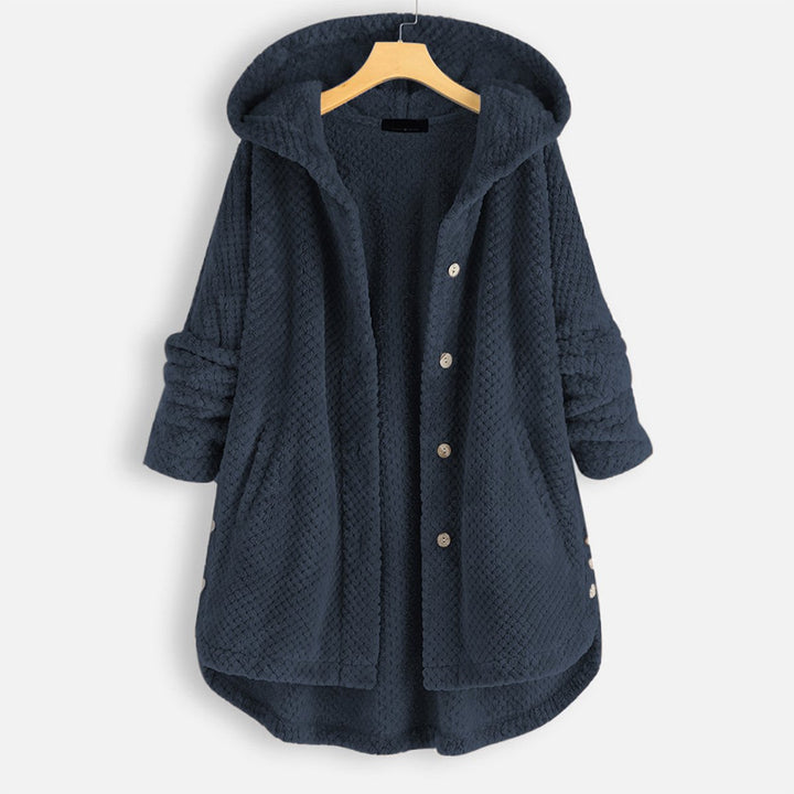 Izzy - Half-Length Fleece Jacket with Reversible Hood