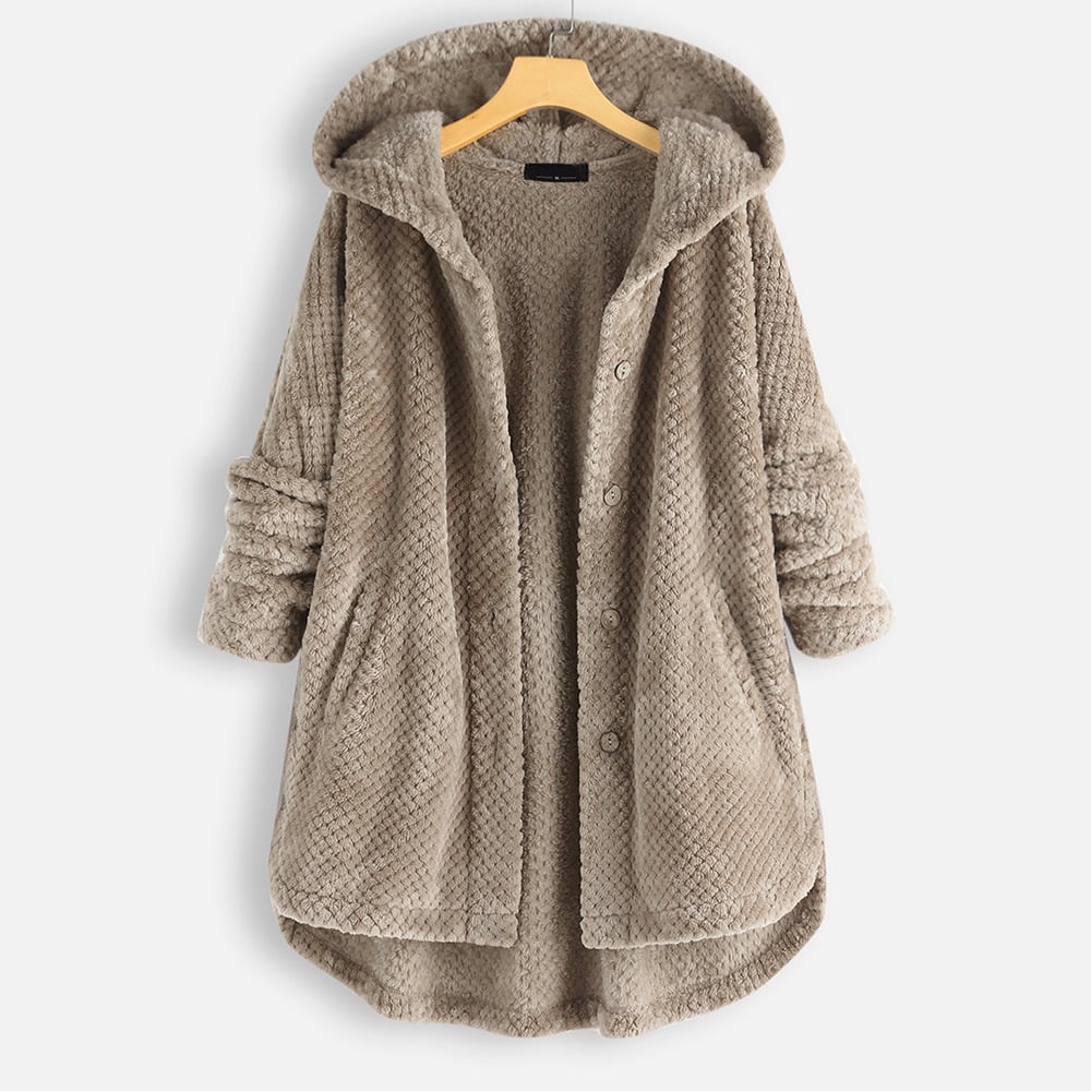 Izzy - Half-Length Fleece Jacket with Reversible Hood
