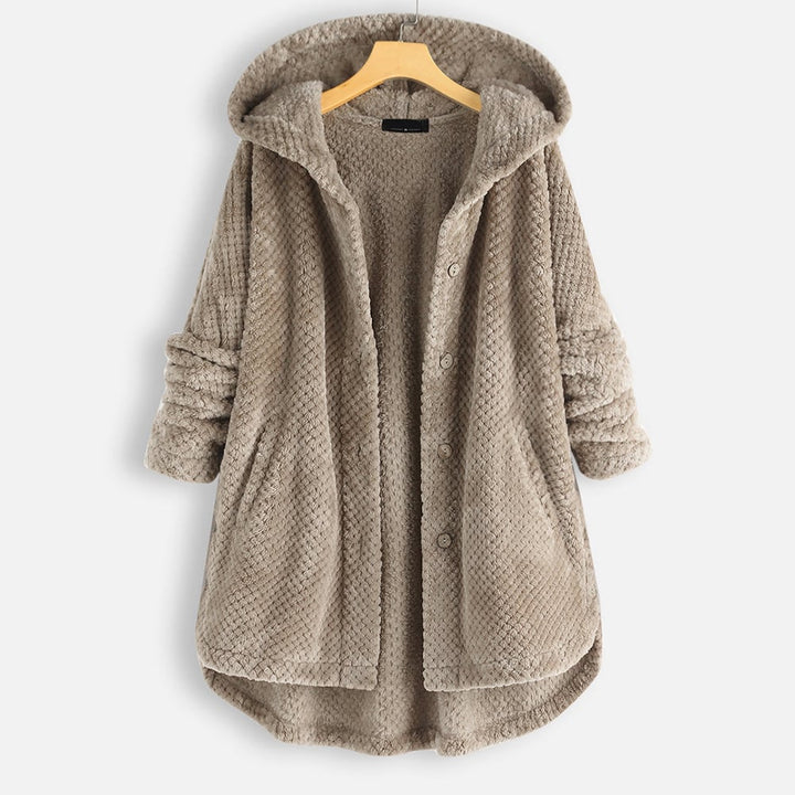 Izzy - Half-Length Fleece Jacket with Reversible Hood