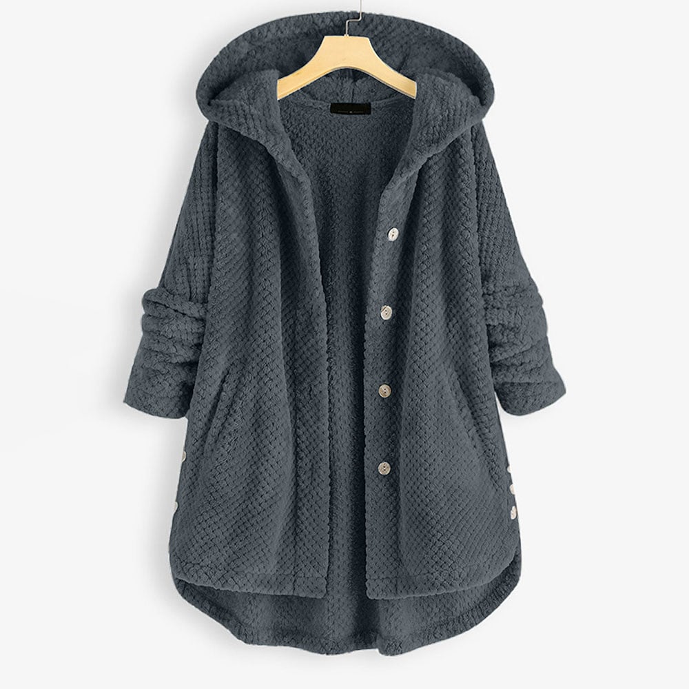Izzy - Half-Length Fleece Jacket with Reversible Hood