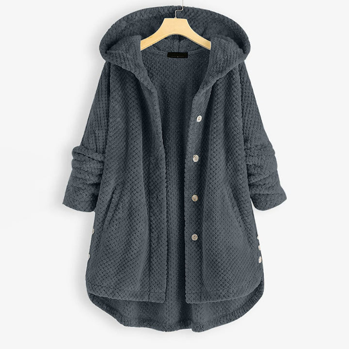Izzy - Half-Length Fleece Jacket with Reversible Hood