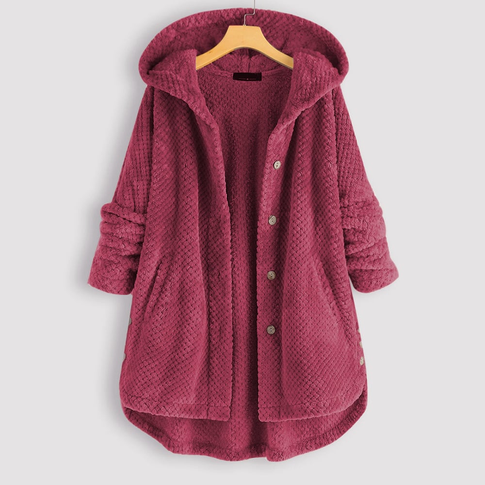 Izzy - Half-Length Fleece Jacket with Reversible Hood
