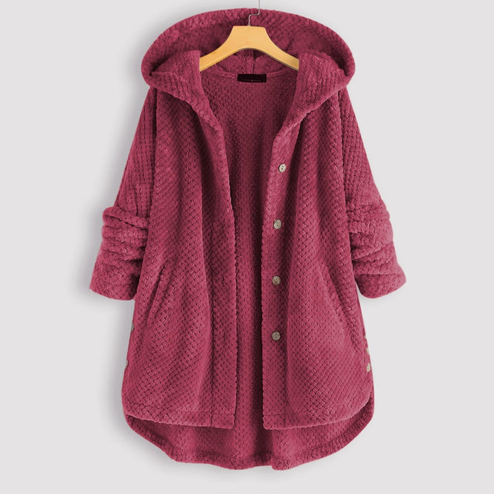 Izzy - Half-Length Fleece Jacket with Reversible Hood