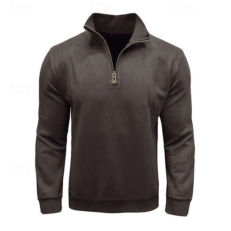 Caleb | Quarter-Zip Sweatshirt with Stand-Up Collar