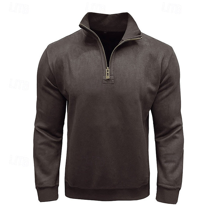 Caleb | Quarter-Zip Sweatshirt with Stand-Up Collar