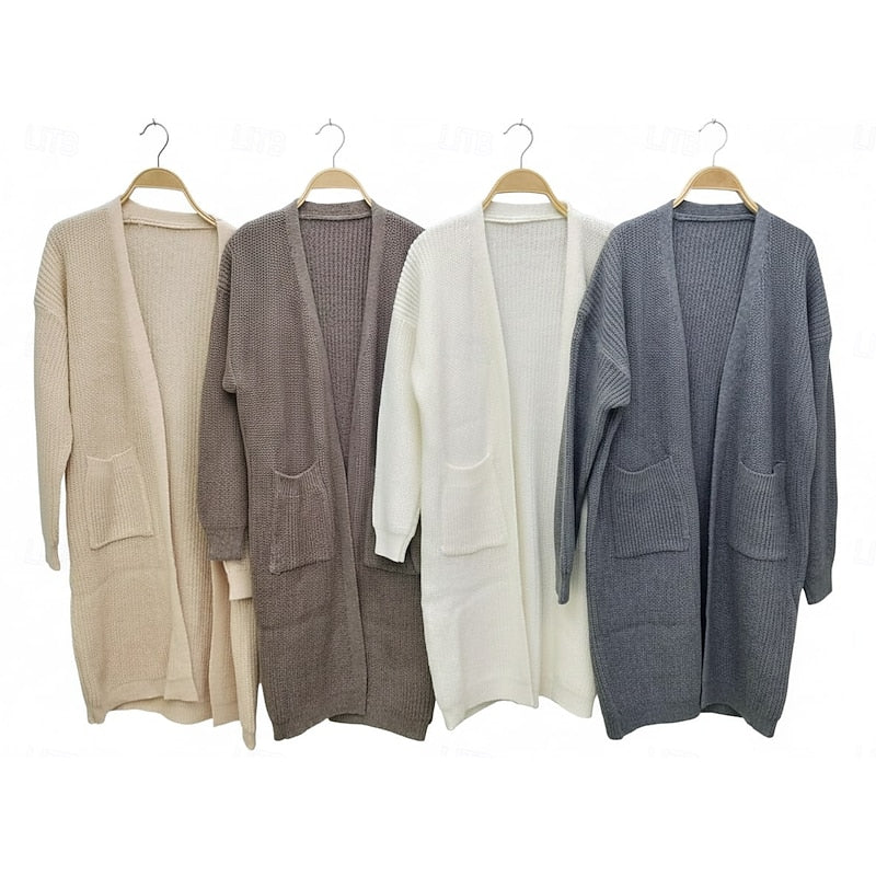 Genevieve | Long Open-Front Cardigan