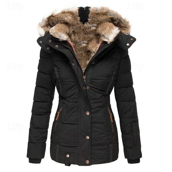 Gloria | Winter Coat with Fur Trim and Hood