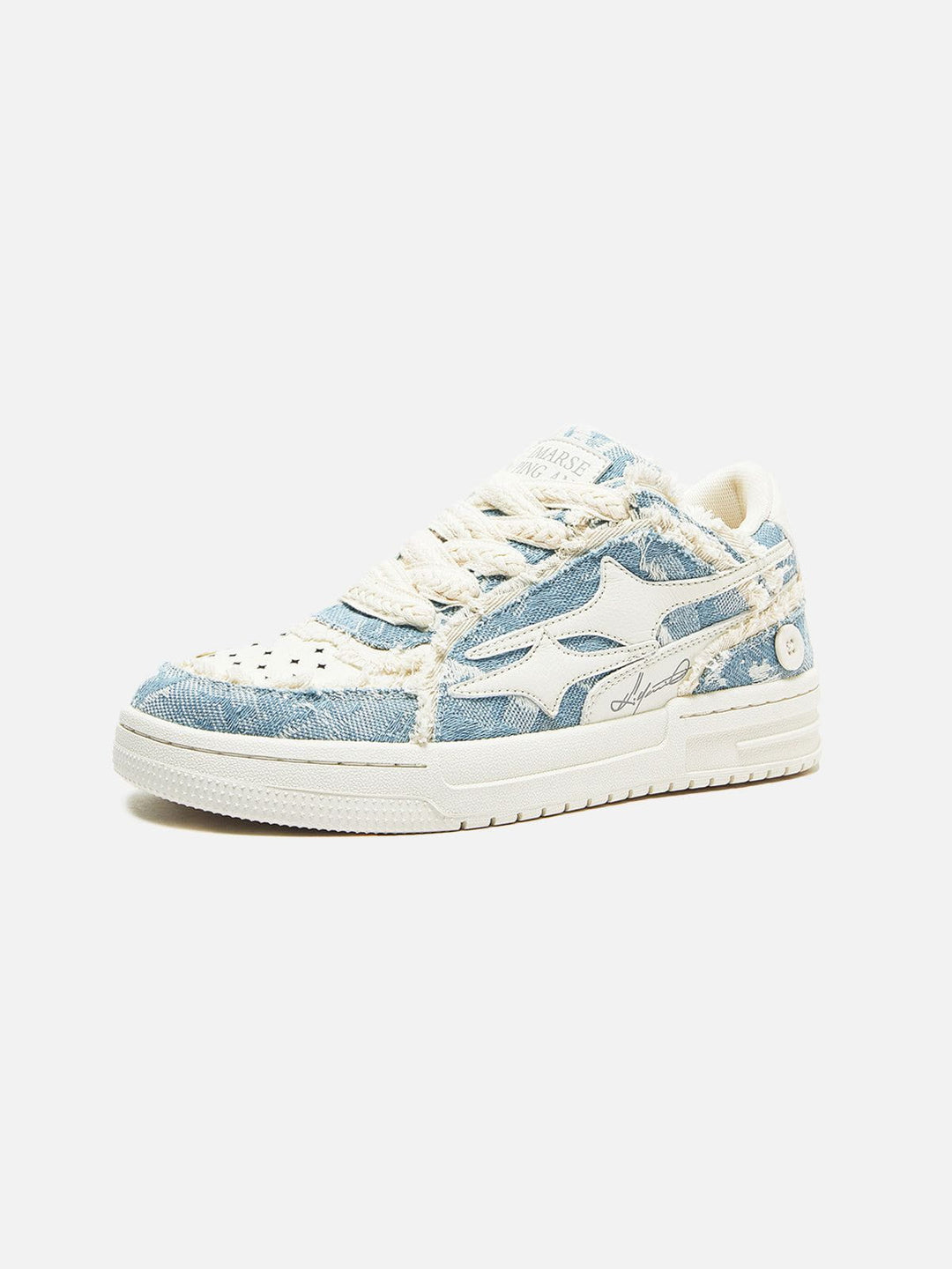 Ladies Vintage Denim Platform Sneakers