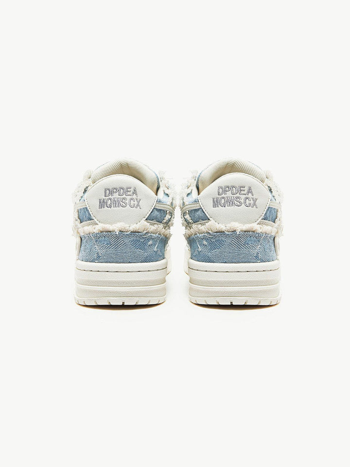Ladies Vintage Denim Platform Sneakers