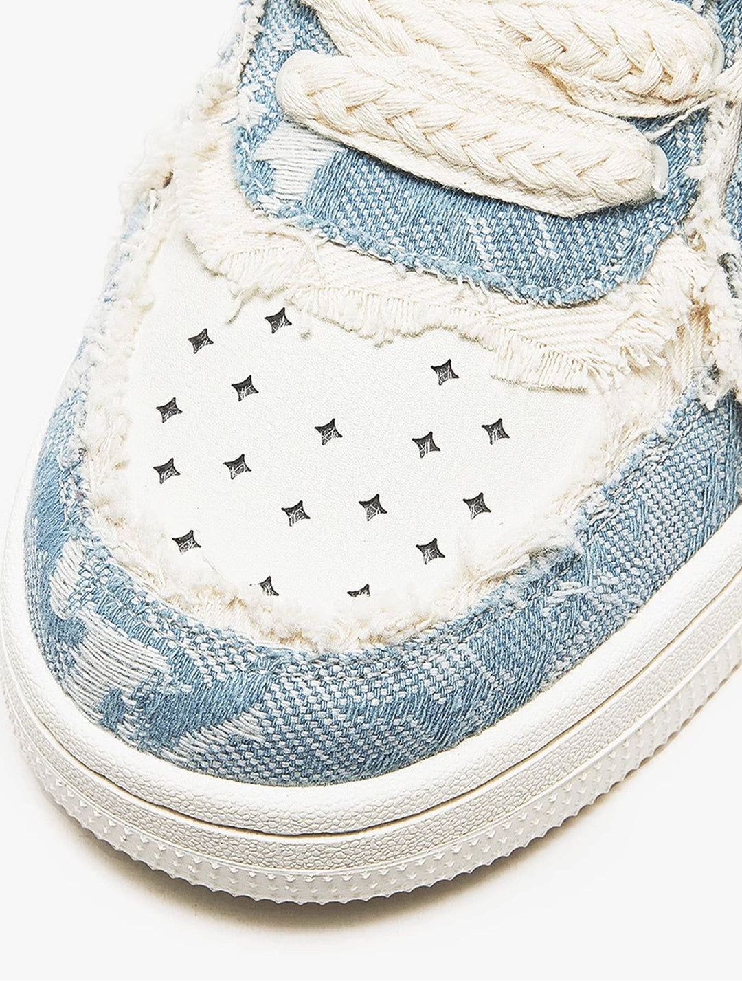 Ladies Vintage Denim Platform Sneakers