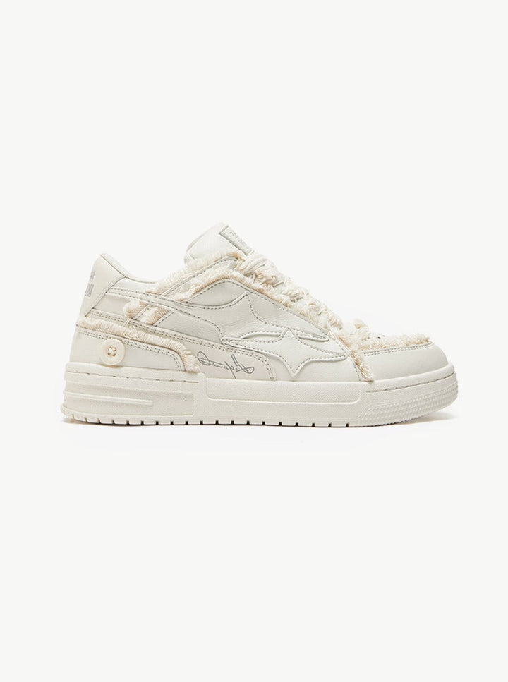 Ladies Vintage Denim Platform Sneakers