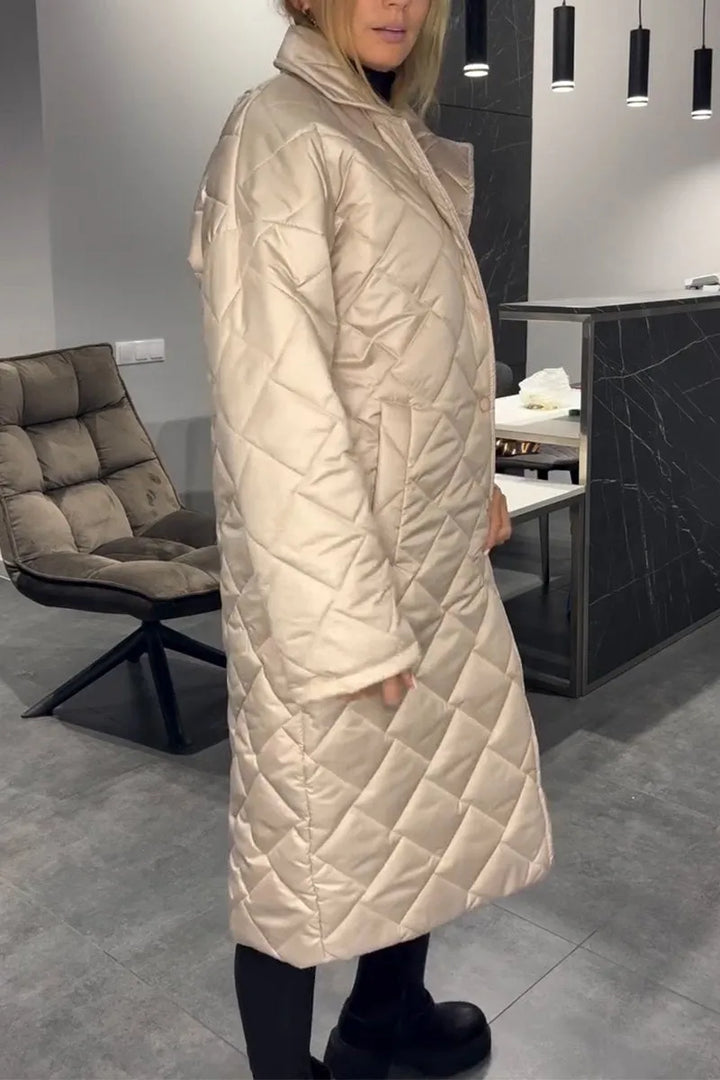 FRANCINE – CHIC QUILTED LONG COAT