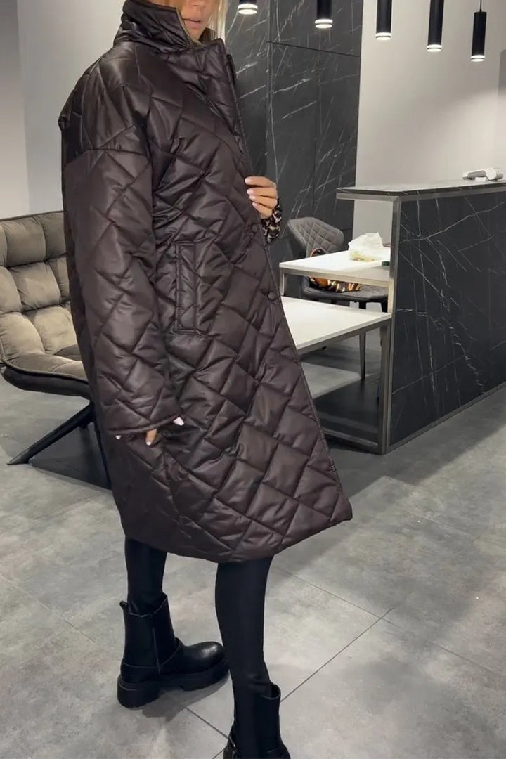 FRANCINE – CHIC QUILTED LONG COAT
