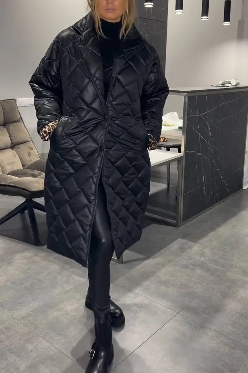 FRANCINE – CHIC QUILTED LONG COAT