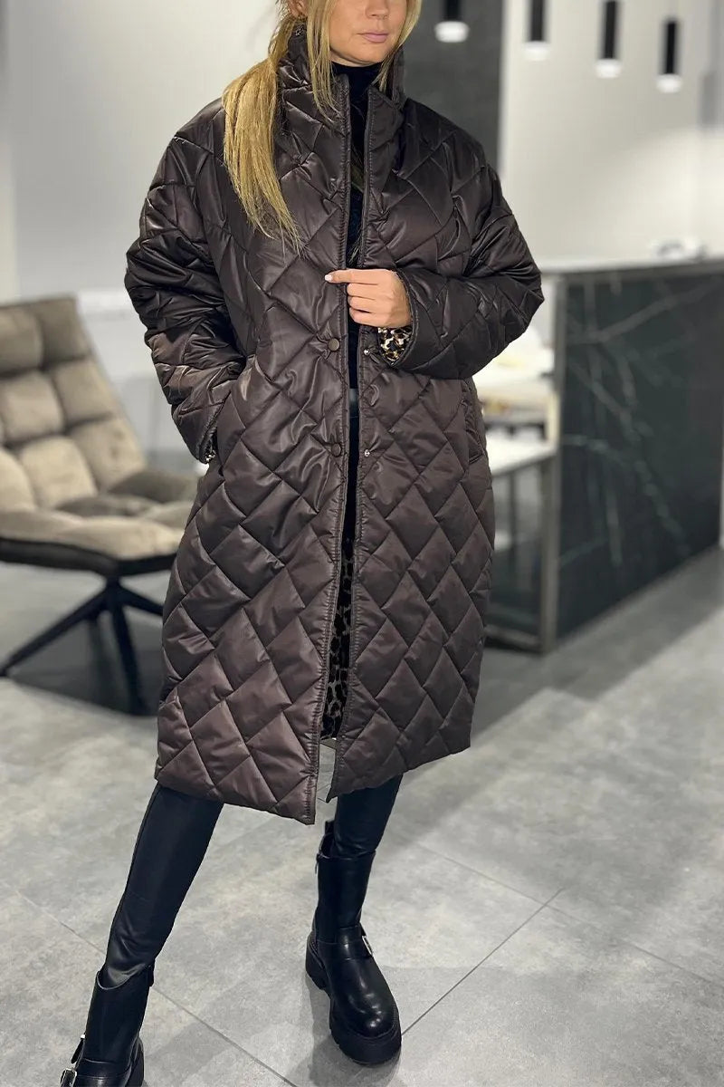 FRANCINE – CHIC QUILTED LONG COAT