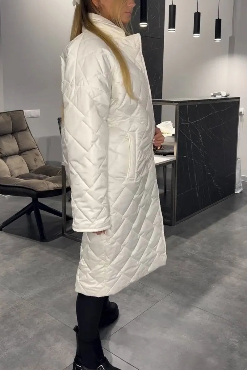 FRANCINE – CHIC QUILTED LONG COAT