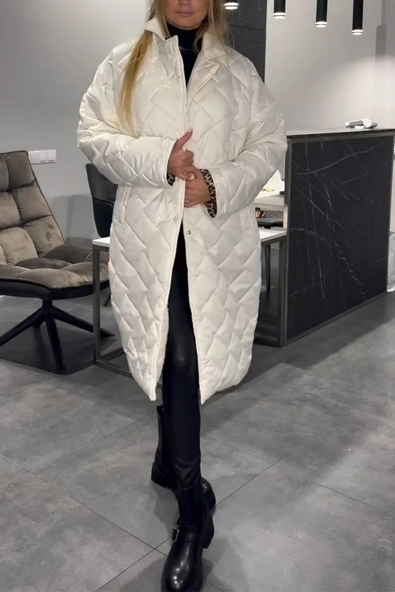 FRANCINE – CHIC QUILTED LONG COAT