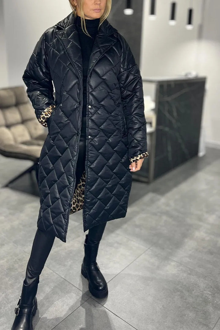 FRANCINE – CHIC QUILTED LONG COAT