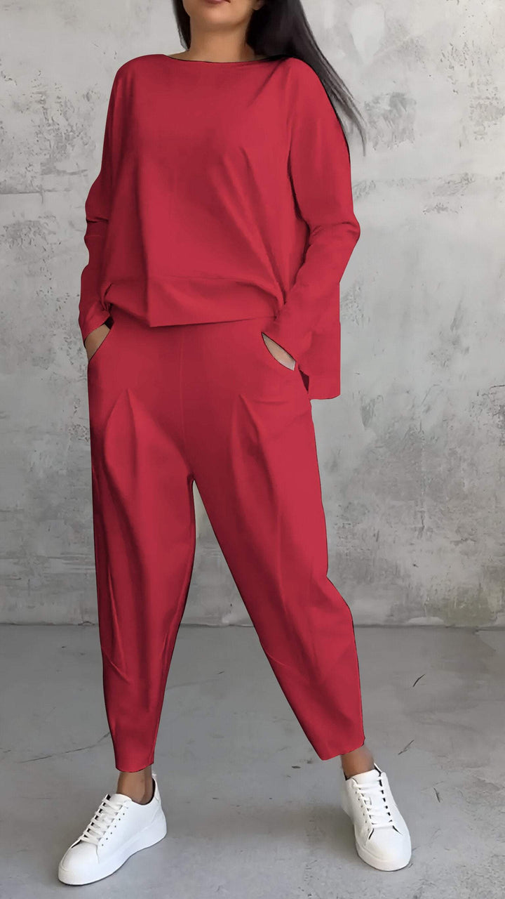 Rosalie | Lounge Set with Long Sleeve Top and Trousers
