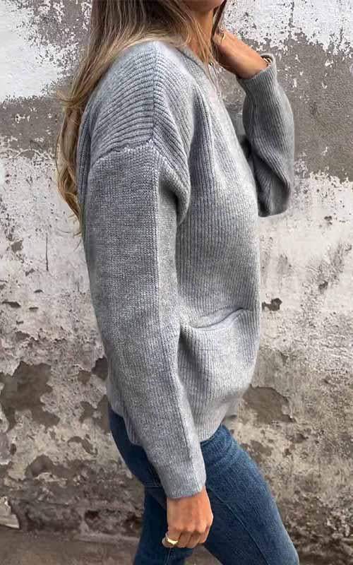 Aurora - Cotton Knitted Zipper Cardigan