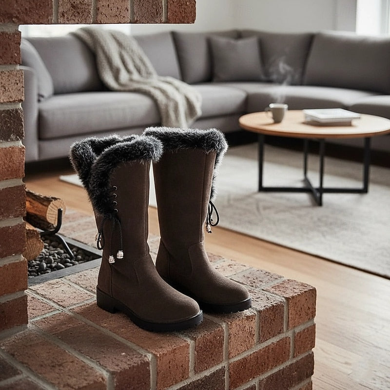 Adriana | Knee-High Winter Boots with Fur Trim
