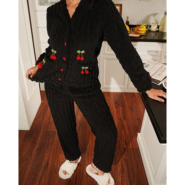Maribel | Cozy Cherry-Colored Two-Piece Set