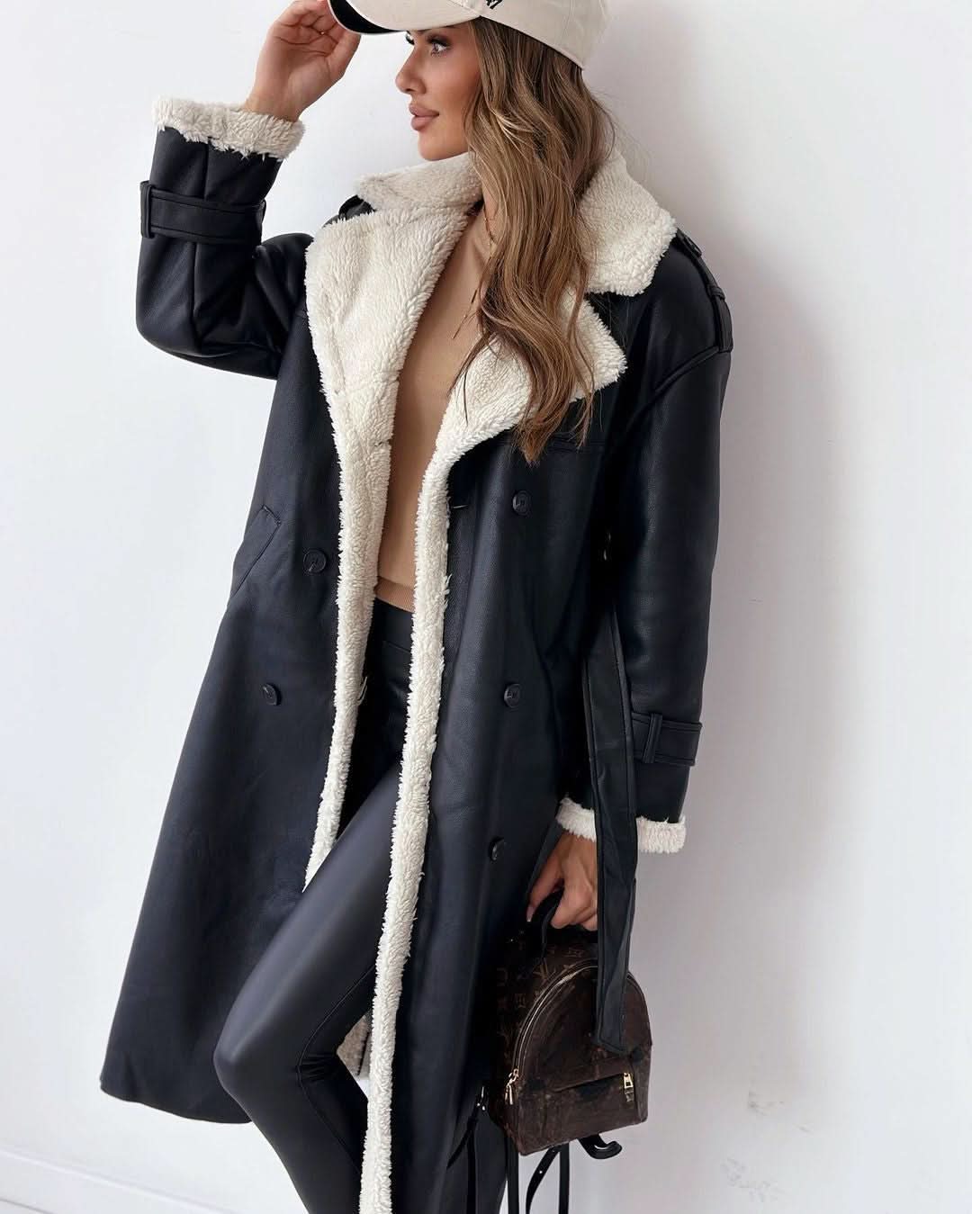 Kirsten | Double-Sided Sculpted Draped Trench Coat