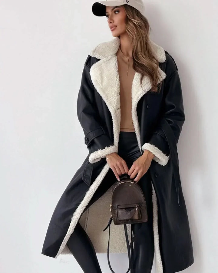 Kirsten | Double-Sided Sculpted Draped Trench Coat