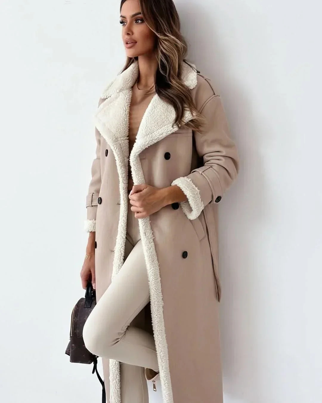 Kirsten | Double-Sided Sculpted Draped Trench Coat