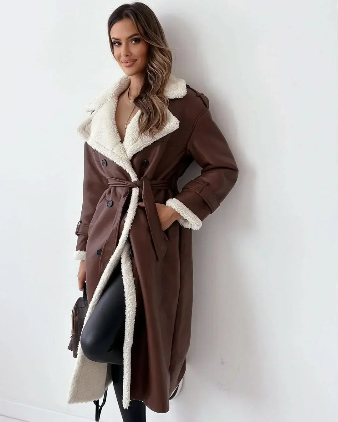 Kirsten | Double-Sided Sculpted Draped Trench Coat