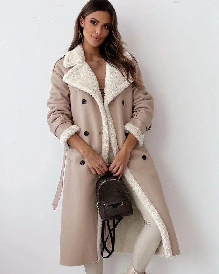 Kirsten | Double-Sided Sculpted Draped Trench Coat