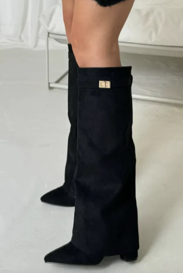 Women’s Knee-High Boots with Pointed Toe