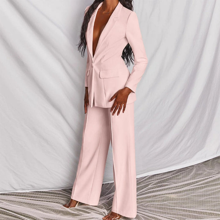 Women’s Wool Blend Blazer and Trousers Set – Elegant Couture Inspired Tailored Luxe Finish Suit