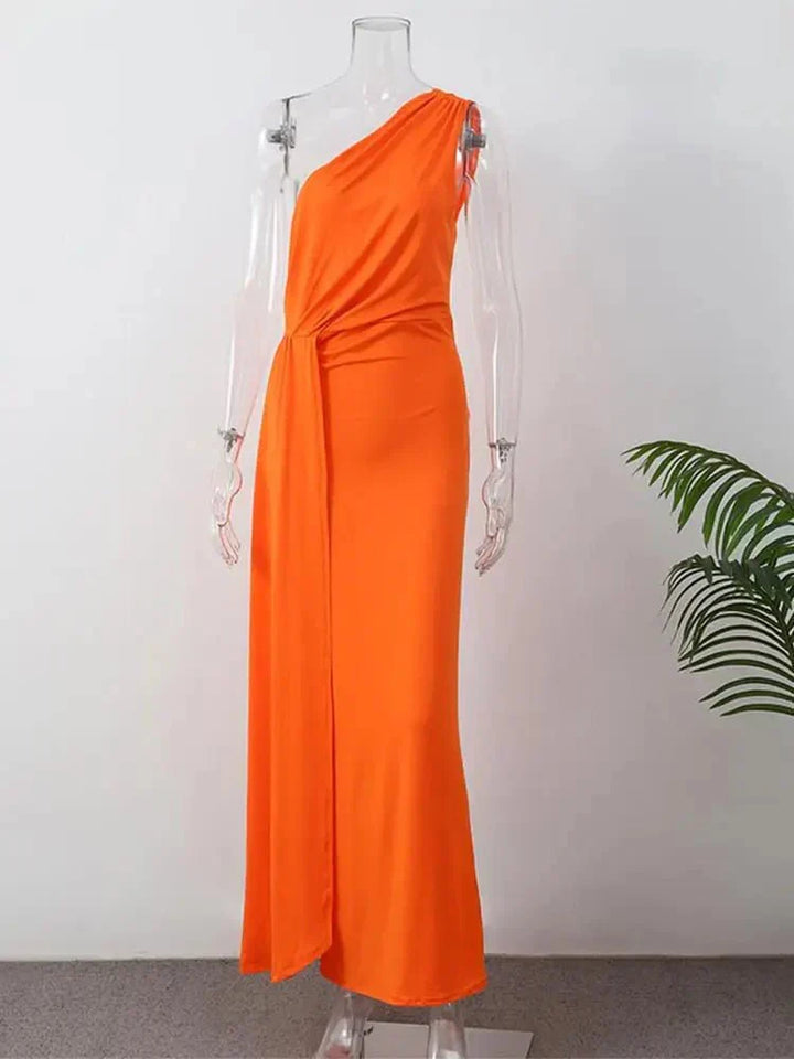 Women’s Satin Wedding Guest Dress – Elegant Contouring Bodice Figure Flattering Design