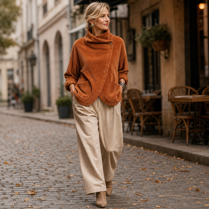 Ariana | Women's Cardigan with Cowl Neck and Pockets