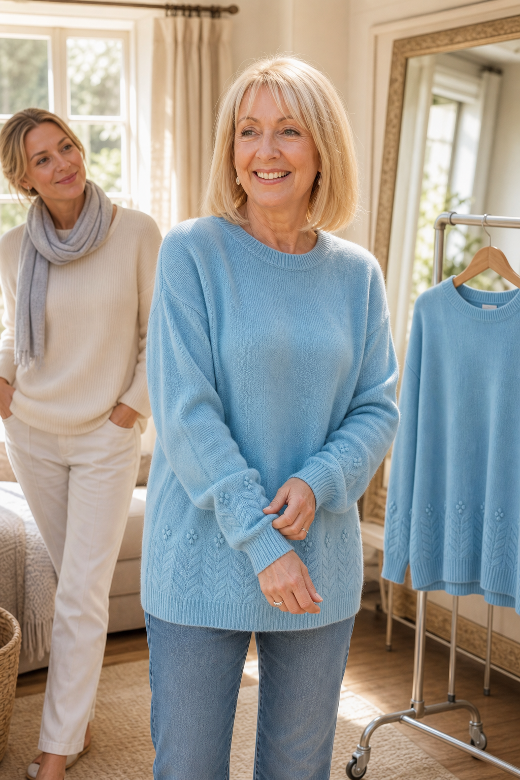Cablesse – Knitted Cable Sweater with Round Neck