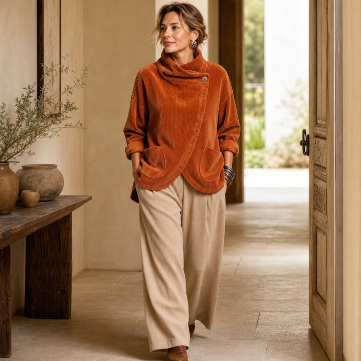 Ariana | Women's Cardigan with Cowl Neck and Pockets