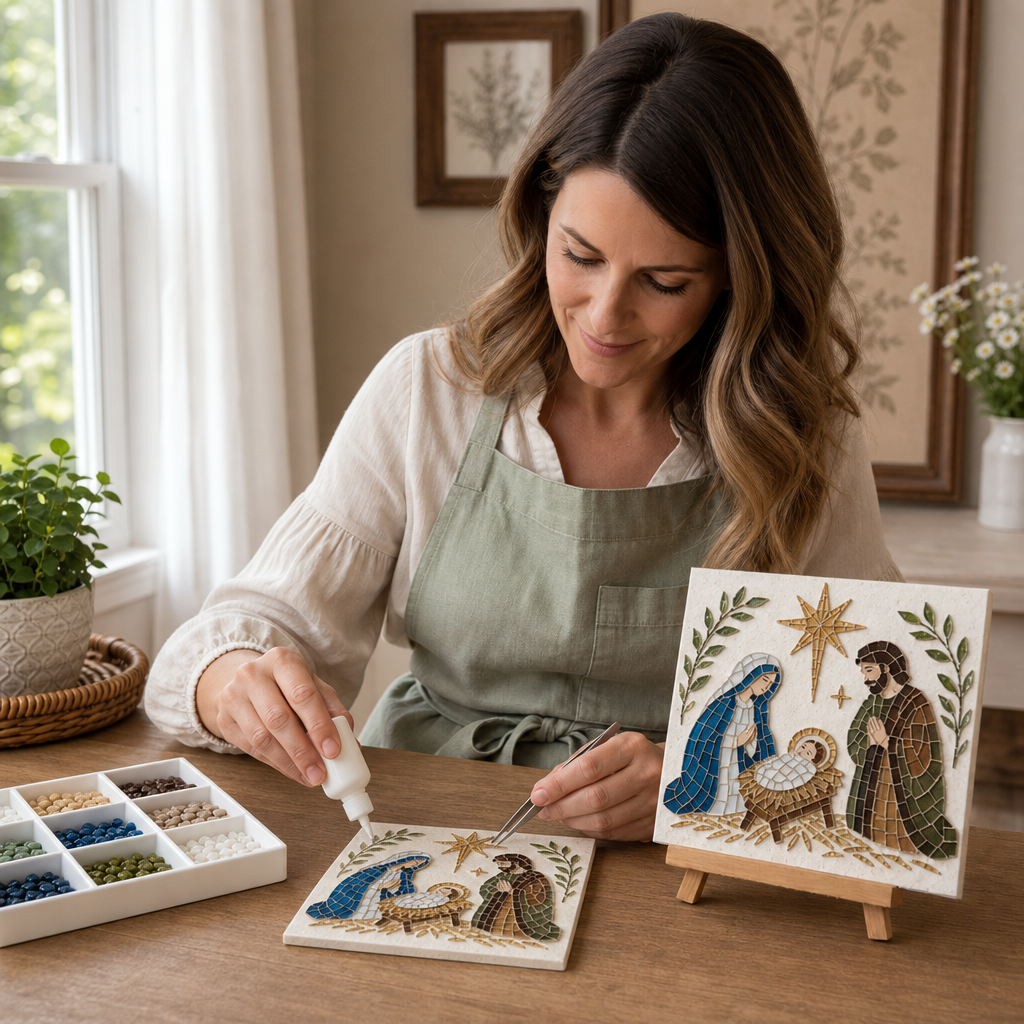 Isabella | Home Decor Plaque with Nativity and Star