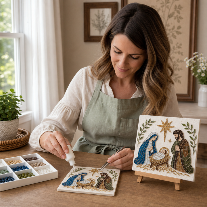 Isabella | Home Decor Plaque with Nativity and Star
