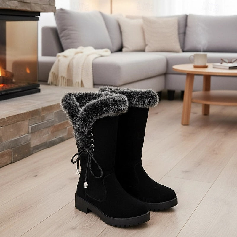 Adriana | Knee-High Winter Boots with Fur Trim