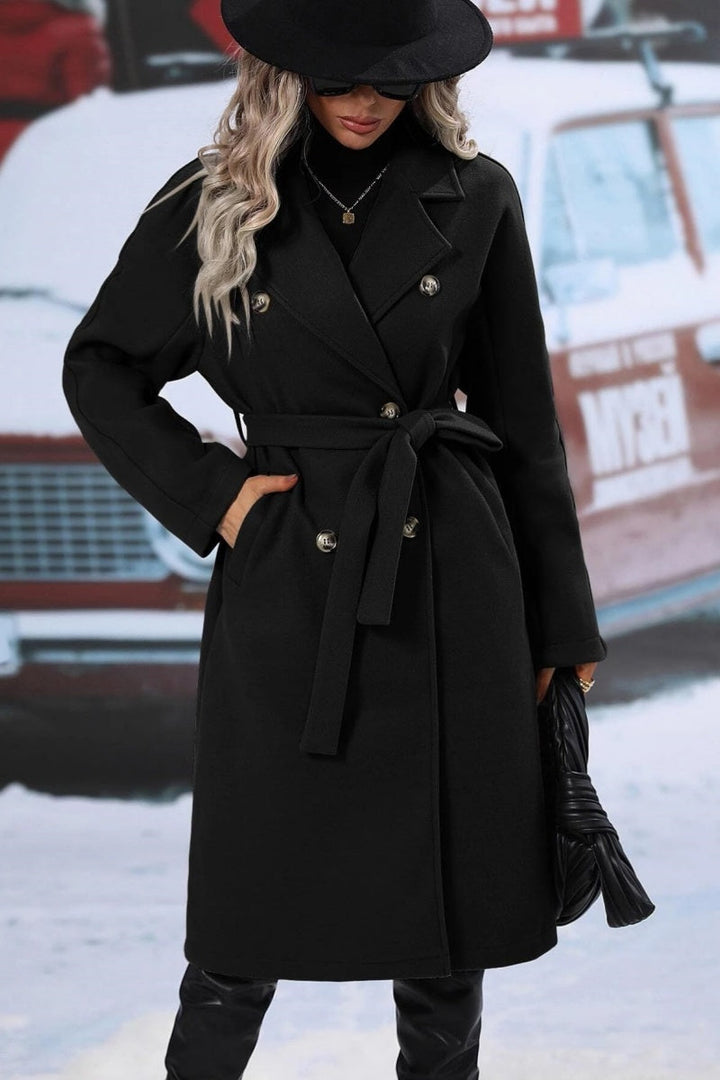 Maja | Structured Layered Trench Coat with Belt