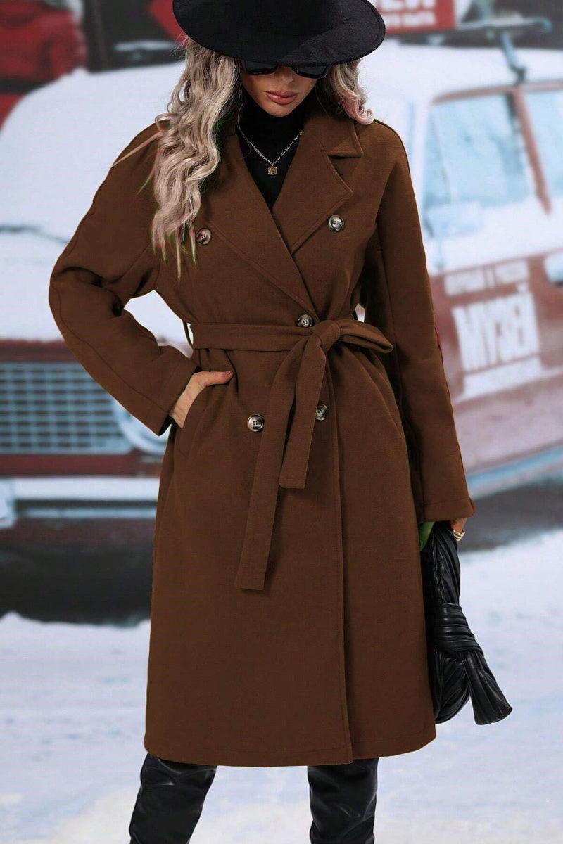Maja | Structured Layered Trench Coat with Belt