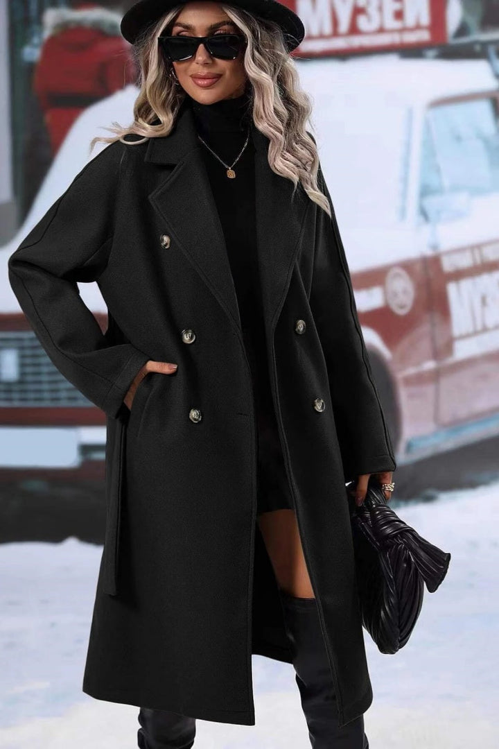 Maja | Structured Layered Trench Coat with Belt