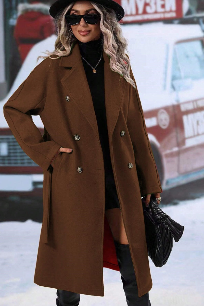 Maja | Structured Layered Trench Coat with Belt