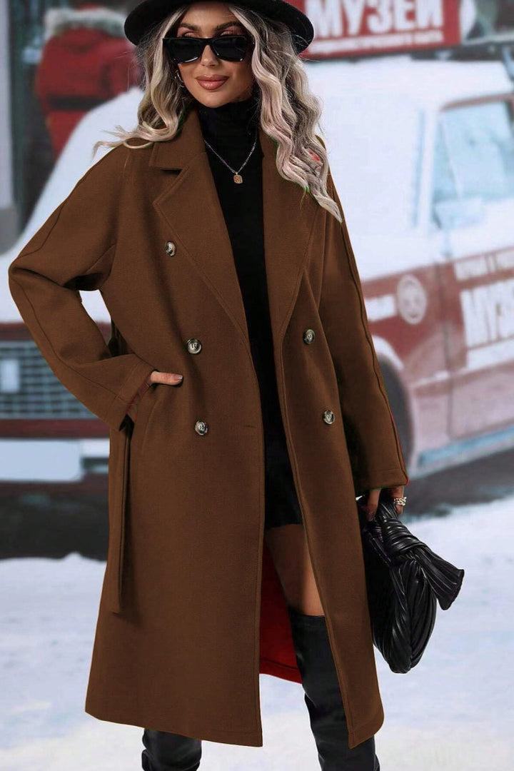 Maja | Structured Layered Trench Coat with Belt