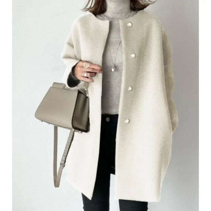 Women’s Elegant Oversized Button Winter Coat