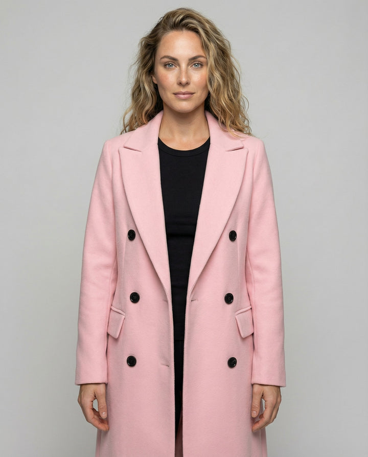 Melis | Chic Trench Coat with Notch Lapel and Hood