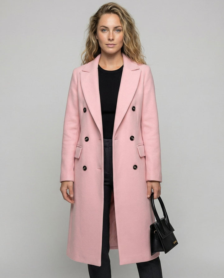 Melis | Chic Trench Coat with Notch Lapel and Hood