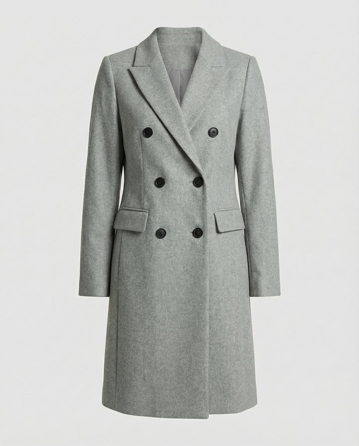 Melis | Chic Trench Coat with Notch Lapel and Hood